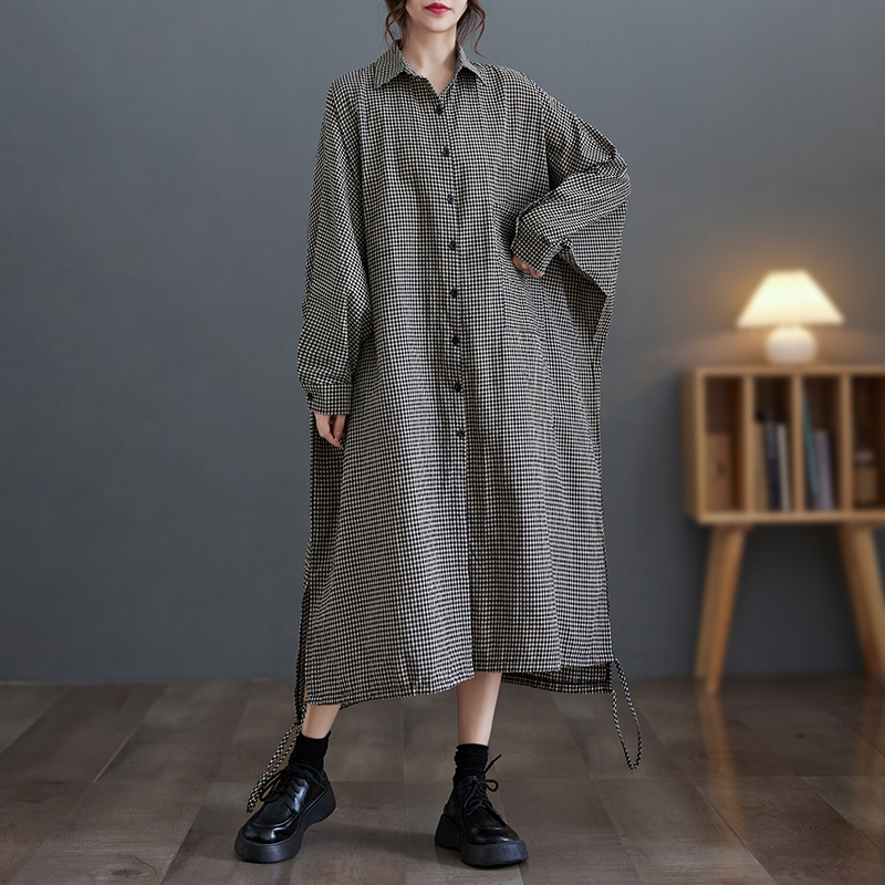 Elegantes Lässiges Baumwoll-Le – Casual Loose Linen Shirt Dress Bewertung und Preis