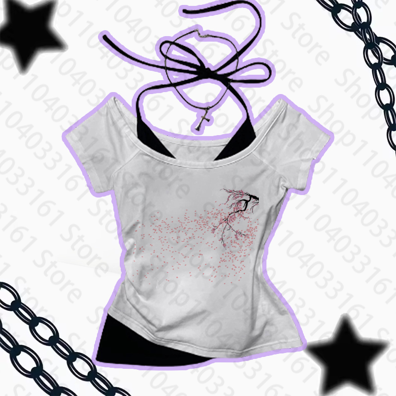 Ästhetisches Gothic Punk Baby  – Y2K Graphic Baby Tee Crop Bewertung und Preis
