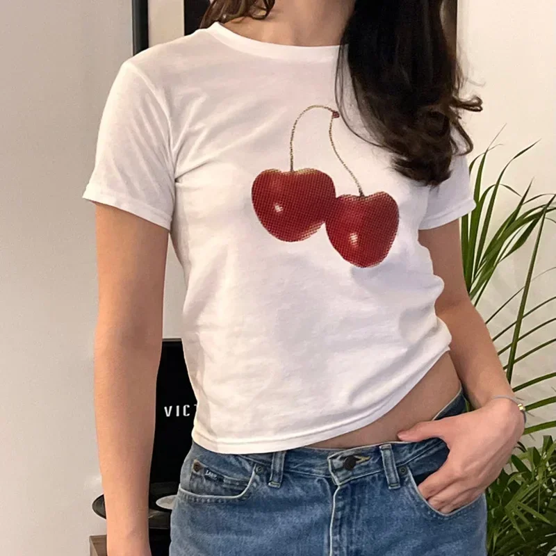 Ästhetisches Sommer-Baby-T-Shi – Y2K Graphic Baby Tee Crop Bewertung und Preis