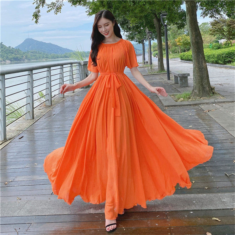 2023 neue Frauen Sommerkleid g – French Vintage Floral Midi Dress Bewertung und Preis