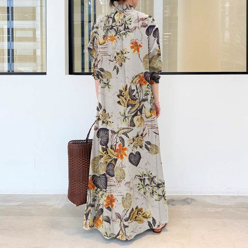 Herbst neue plus größe lässig  – Casual Loose Linen Shirt Dress Bewertung und Preis