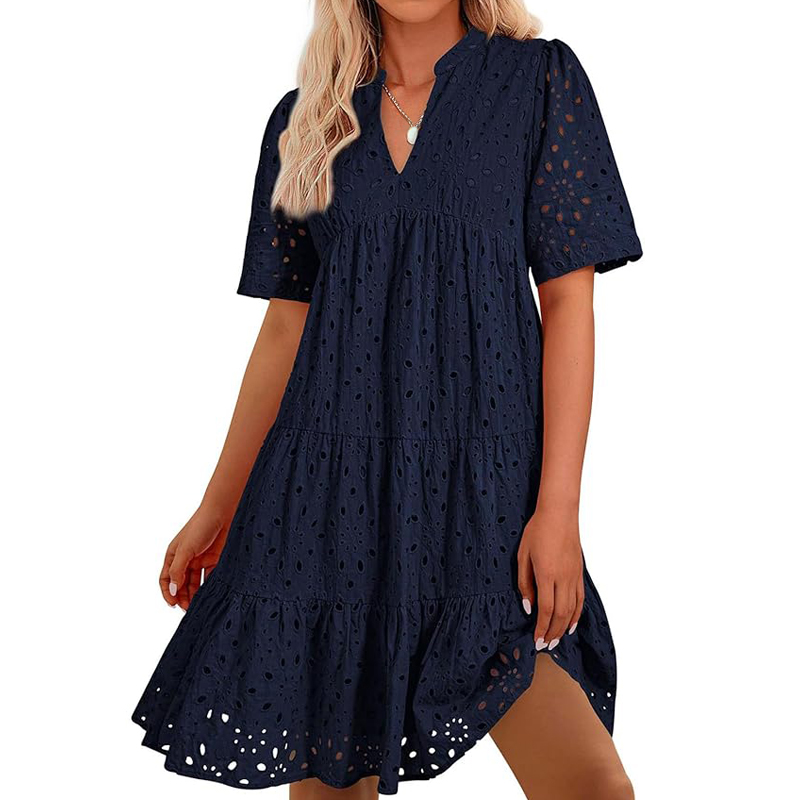 Damen Boho Sommer V-Ausschnitt – French Vintage Floral Midi Dress Bewertung und Preis