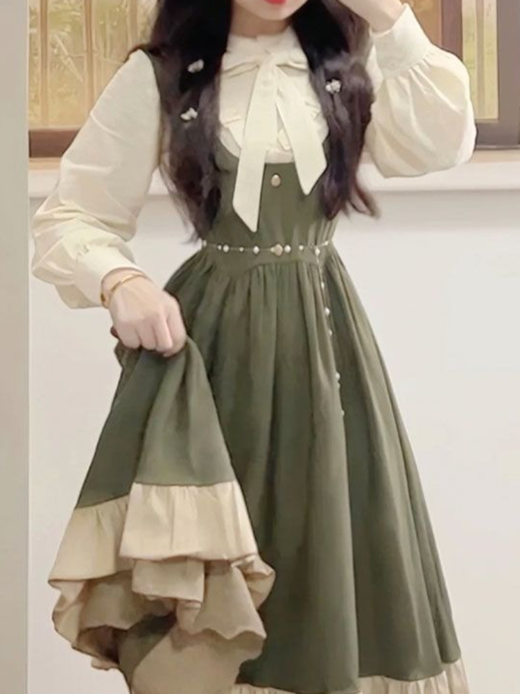 2025, neues japanisches korean – Korean Style A Line Shirt Dress Bewertung und Preis