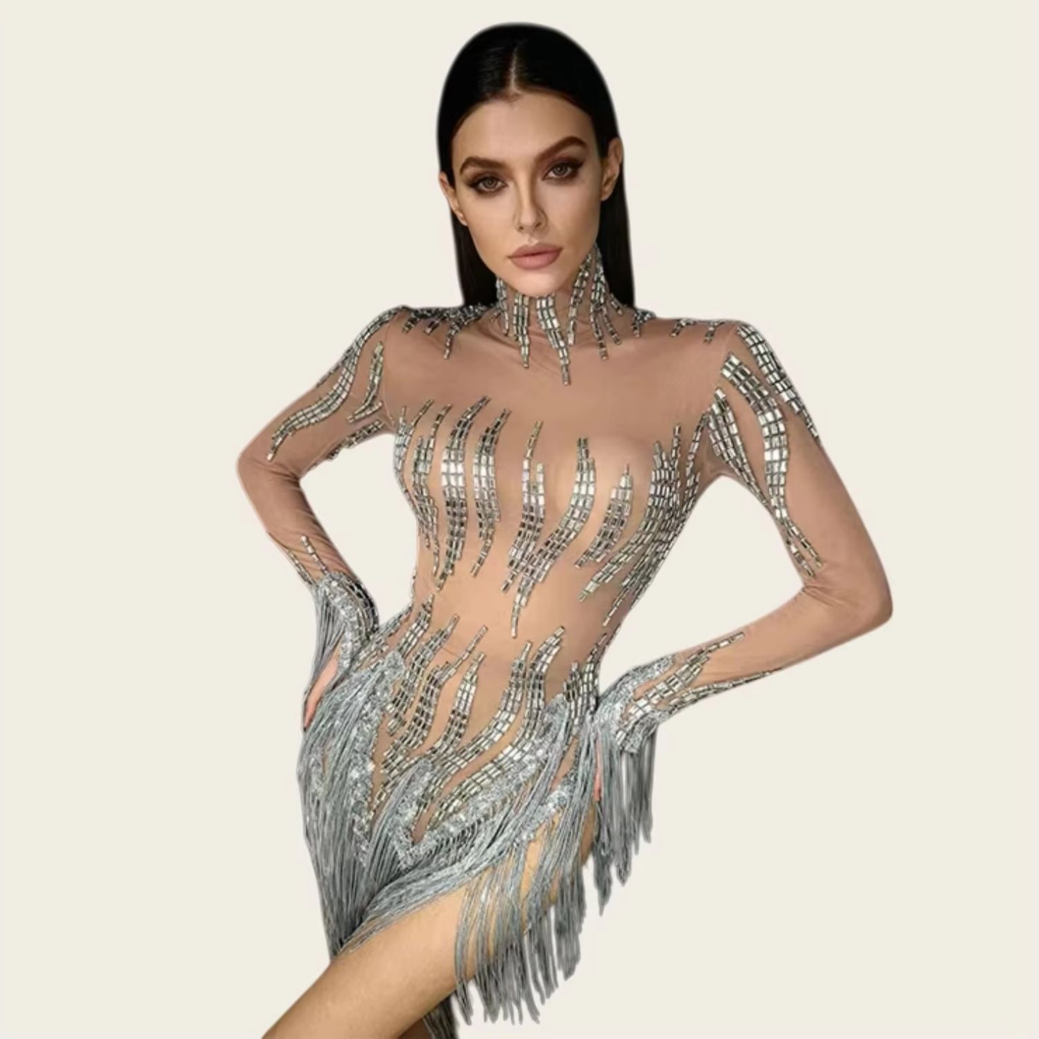 Glitzernde Strass-Quasten-Kurz – Sparkly Rhinestone Club Party Dress Bewertung und Preis
